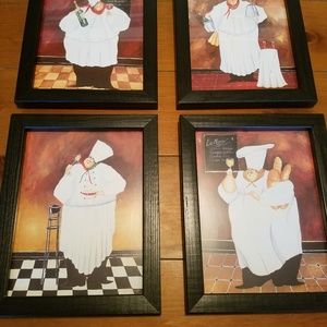Italian chef pictures (set of 4)
